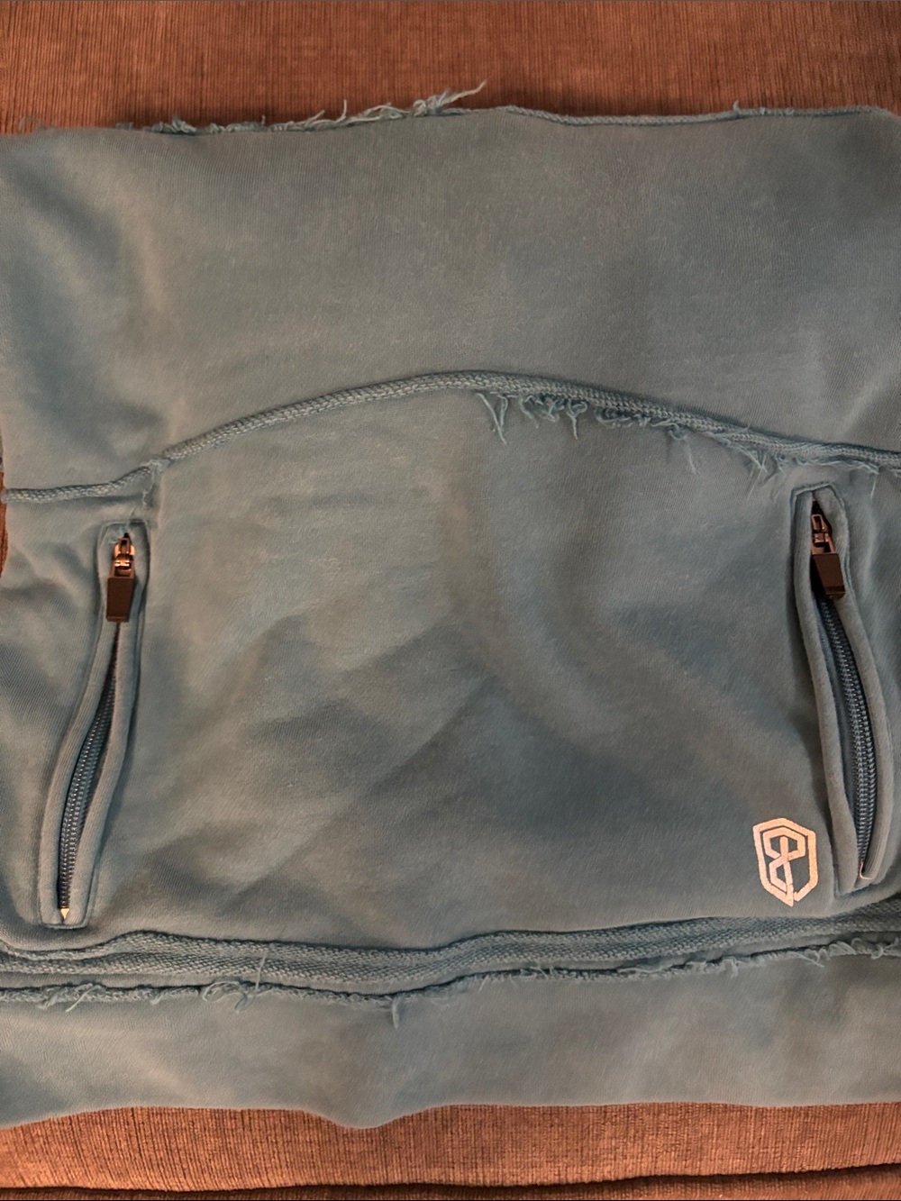 Born Primitive Light Blue Hooded Knit Sweatshirt